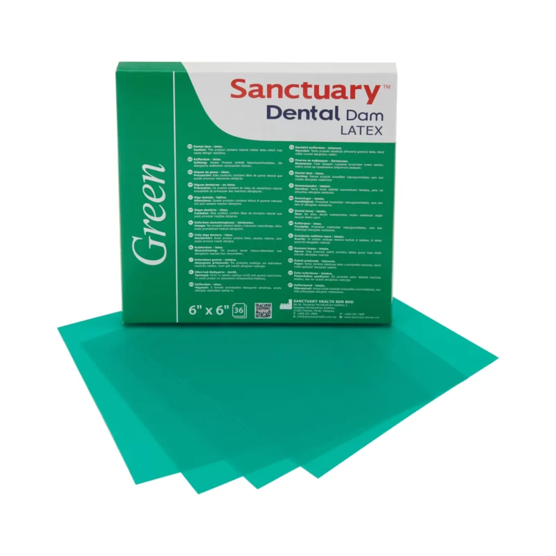Листы для коффердама латексные Sanctuary GREEN