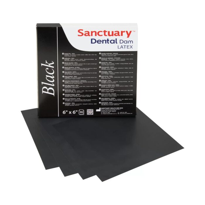 Листы для коффердама латексные Dental Dam Sanctuary black